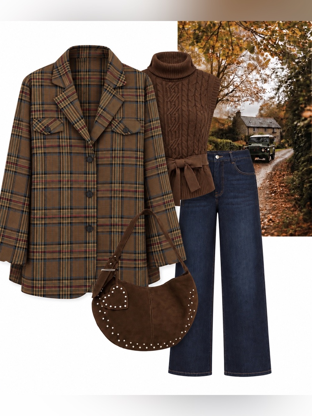 Fall 🍂🍁Chic modern plaid jacket L/Xl ptp 23” l 29”